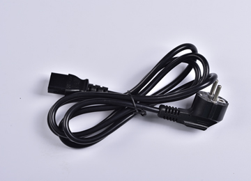 AC電源線歐規2插90度彎頭帶品字尾